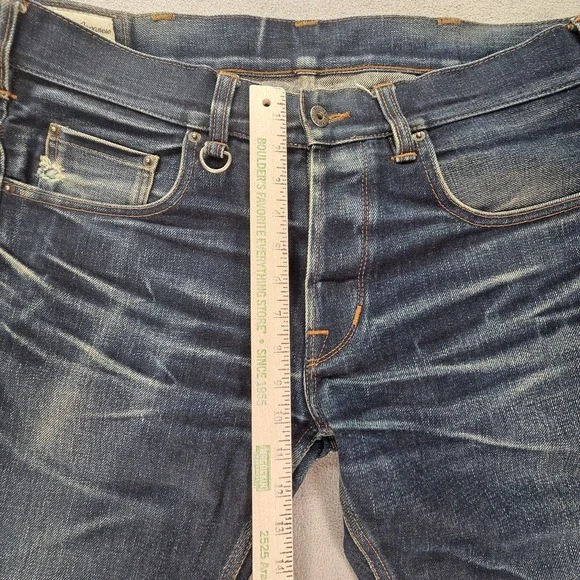 Pike Brothers Jeans Mens Selvedge Blue Roamer Whiskers Honeycomb Fits 36x27 - Picture 7 of 16